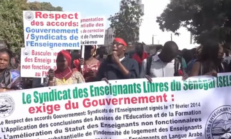 greve des enseignants au senegal